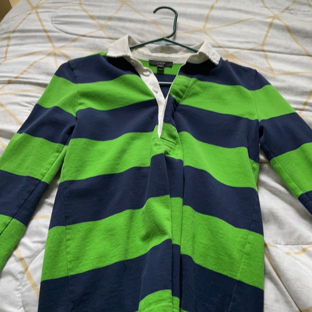 J Crew long sleeve rugby shirt in size XXS.